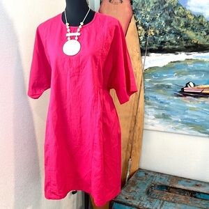 💞NWT,New2Style,Vibrant Pink Dress or Tunic,Handmade in India, Size Large